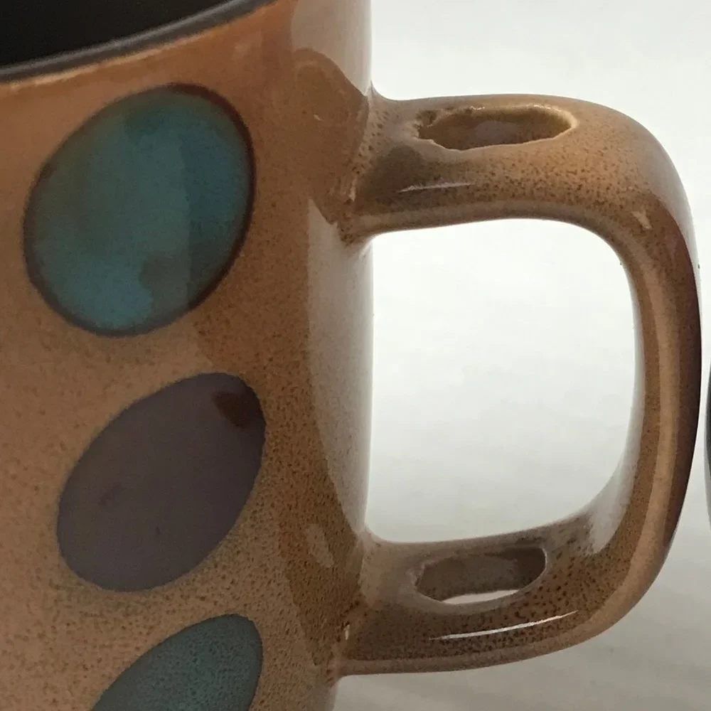 NWOT - A Polka Dot Coffee Tea Mug with Spoon in Handle - Pick One